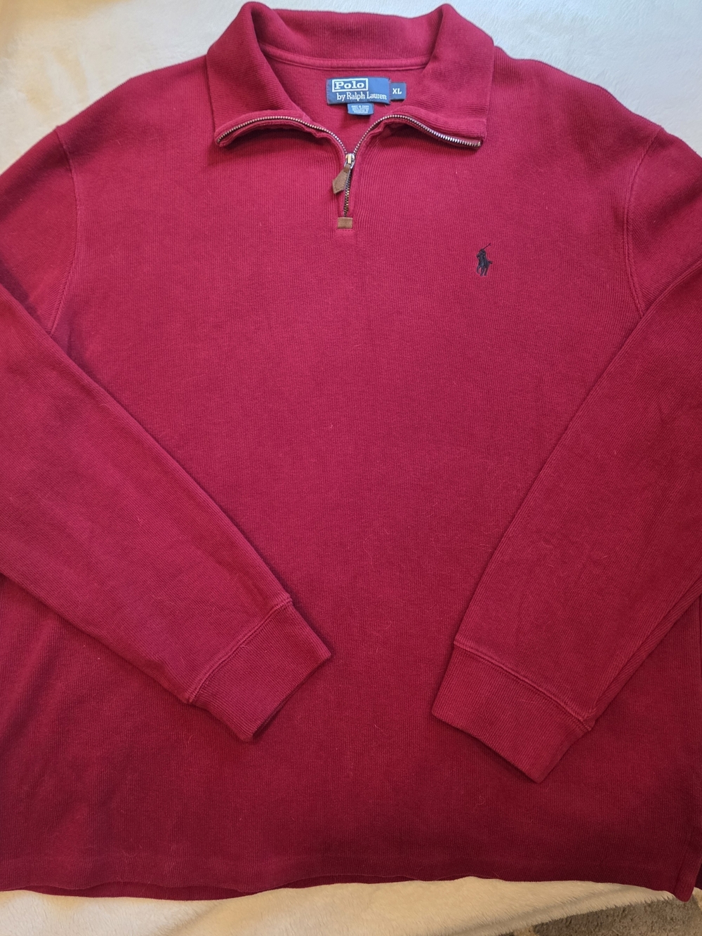 Polo by Ralph Lauren Red Quarter-Zip Pullover